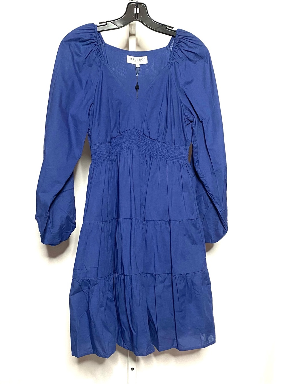 Hale Bob Smocked Waist Tiered Cotton Dress • S